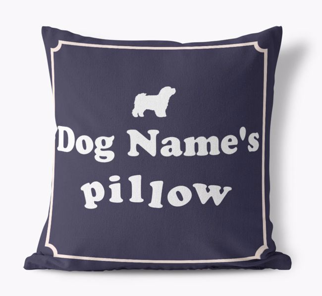  {dogsName}'s Pillow: Personalised {breedFullName} Canvas Cushion